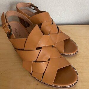 (SOLD) MADEWELL Cindy Tan Leather Strappy Sandal Size 9 NWOT $158